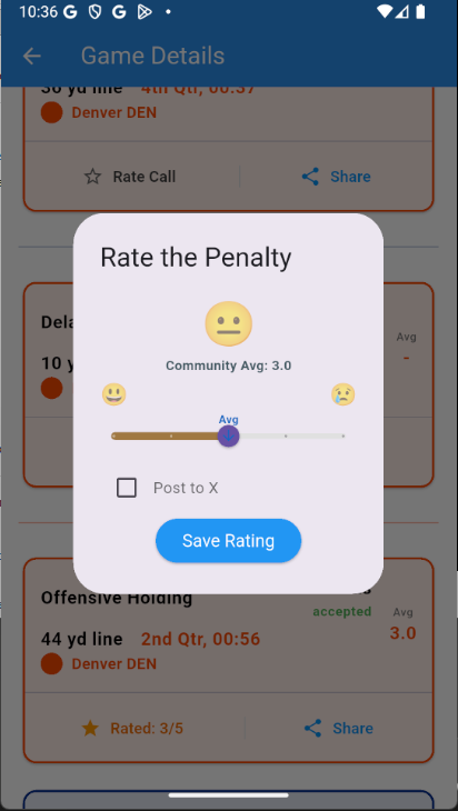 Rate the penalty in Challenge Flag Ratings